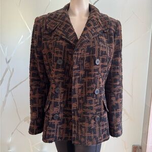 Women's Double-Breasted Brown Jacket
